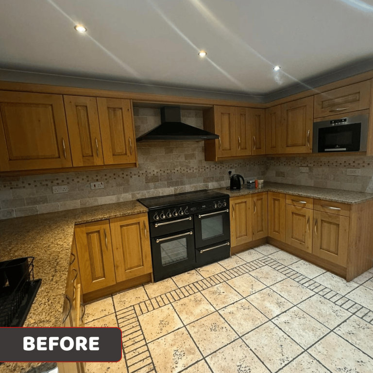 Before kitchen respraying