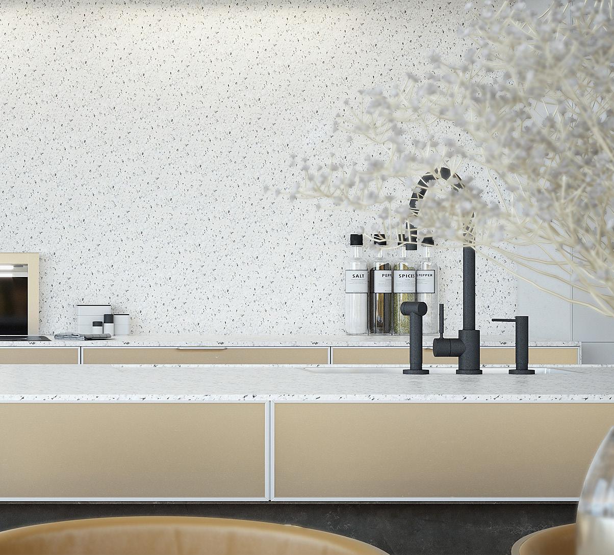 Spray granite kitchen splashback Manchester